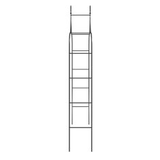 Vidaxl Vrtni oboki 2 kosa črne barve 120x38x260 cm jeklo
