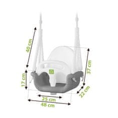 shumee Ricokids 3-v-1 gugalnica z vedrom, siva in bela