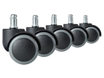 shumee Gumijasta kolesa za pisarniške stole, 5 kosov, siva