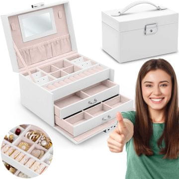 shumee Škatla za nakit MS-700 Massido - bela