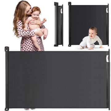 shumee Ricokids varnostna ograja za stopnice in vrata, črna 7450