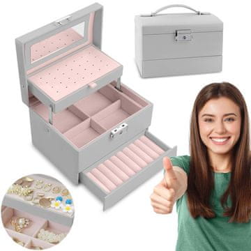 shumee Škatla za nakit MS-704 Massido - siva