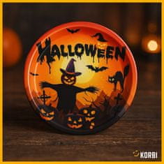 Korbi Okrasni papirnati krožniki za noč čarovnic – komplet 24 kosov