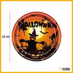 Korbi Okrasni papirnati krožniki za noč čarovnic – komplet 24 kosov