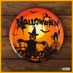 Korbi Okrasni papirnati krožniki za noč čarovnic – komplet 24 kosov