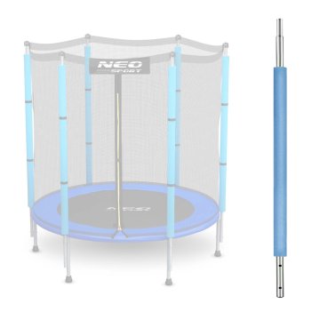 shumee Spodnji drog za trampolin z zunanjo mrežo 1,3 m moder Neo-Sport