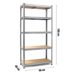 shumee Kovinsko stojalo za shranjevanje 180 x 90 x 40 cm Humberg HR-812 + BREZPLAČEN pokrov