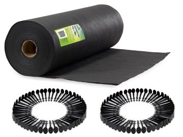 shumee Vrtni agrotekstil 1,6 mx 100 m + 100 žebljičkov Plonos