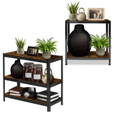 shumee Kovinsko stojalo za shranjevanje 180 x 90 x 40 cm Humberg HR-852 črne barve