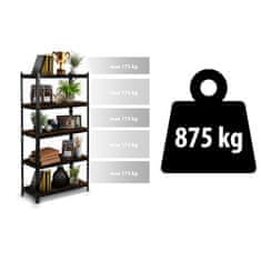 shumee Kovinsko stojalo za shranjevanje 180 x 90 x 40 cm Humberg HR-852 črne barve
