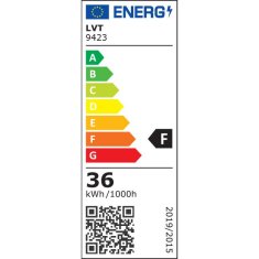 master LED LED svetilka 120cm 36W 6500k 3820lm IP65 ČRNA
