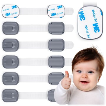 shumee Ricokids 798101 zaščita pred odpiranjem omarice 6 kosov siva