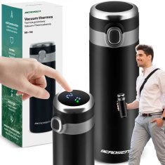 shumee Vakuumski termos 450 ml BD-786 črne barve