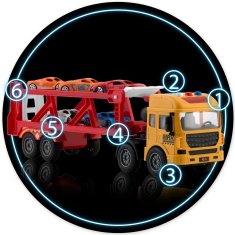 shumee Izobraževalna igrača tovornjak + 5 avtomobilčkov RK-760 Ricokids