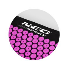 shumee Neo-Sport NS-900 akupresurna podloga s konicami, črna in vijolična