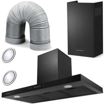 shumee Kuhinjska napa Berdsen BE-90S črne barve, 90 cm