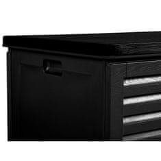 shumee Vrtni zaboj 143,5 x 57 x 53,5 cm 390 litrov črne barve