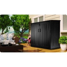 shumee Vrtni zaboj 116 x 112,5 x 71 cm 775 litrov črne barve
