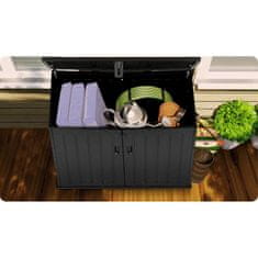 shumee Vrtni zaboj 116 x 112,5 x 71 cm 775 litrov črne barve