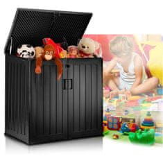 shumee Vrtni zaboj 116 x 112,5 x 71 cm 775 litrov črne barve