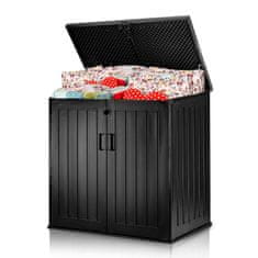 shumee Vrtni zaboj 116 x 112,5 x 71 cm 775 litrov črne barve