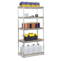 shumee Kovinsko stojalo za shranjevanje 183 x 90 x 45 cm Humberg HR-700 srebrno