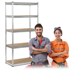 shumee Kovinsko stojalo za shranjevanje 183 x 90 x 45 cm Humberg HR-700 srebrno
