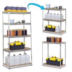 shumee Kovinsko stojalo za shranjevanje 183 x 90 x 45 cm Humberg HR-700 srebrno