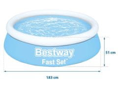 shumee Bestway 57392 vrtni razširitveni bazen 183 x 51 cm
