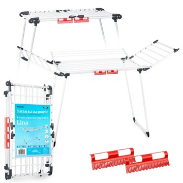 shumee Zložljivi sušilni stroj za perilo Lina 22 m, bel