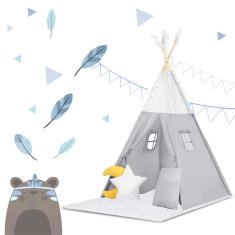 shumee NK-406 Nukido otroški šotor tipi - svetlo siv