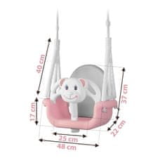shumee Ricokids 3-v-1 gugalnica z medvedkom, roza