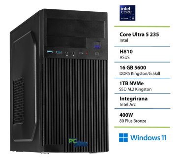 PCplus E-machine namizni računalnik, Ultra 5 235, 16GB, SSD1TB, W11H (147999)