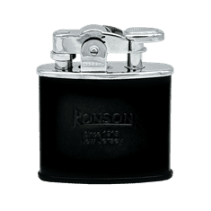 Ronson 210003 Vžigalnik polnilni Nostalgia kremen v črni barvi.