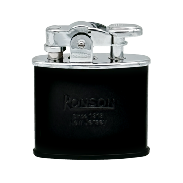 Ronson 210003 Vžigalnik polnilni Nostalgia kremen v črni barvi.