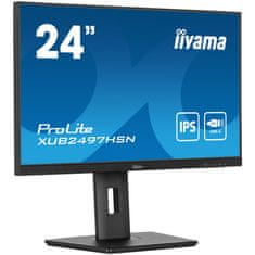 iiyama Monitor 60,5 cm (23,8) XUB2497HSN-B2 1920x1080 100Hz IPS 1ms HDMI DisplayPort USB-C 65W DP-Out 4xUSB3.2 Pivot Zvočniki sRGB99% RJ45 ProLite Daisy Chain