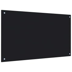 Vidaxl Kuhinjska zaščitna obloga črna 100x60 cm kaljeno steklo