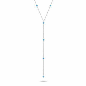 Brilio Silver Osupljiva srebrna ogrlica z verižico NCL210WB