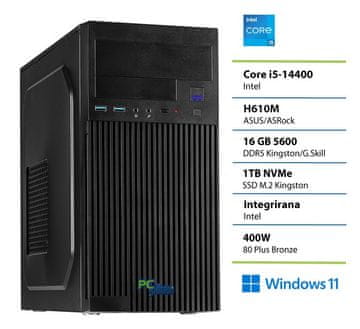 PCplus E-machine namizni računalnik, i5-14400, 16GB, SSD1TB, W11P (148175)