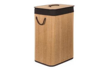 G21 koš za perilo 72 l, bambus z rjavo košaro