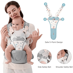 Smania Nosilec za otroke s sedežem na bokih BabyHip | Otroški nosilec | Ergonomski nosilec za dojenčke