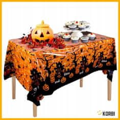 Korbi Folija namizna s halloween motivom buč – okras za mizo, 130 x 220 cm