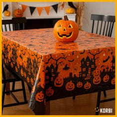 Korbi Folija namizna s halloween motivom buč – okras za mizo, 130 x 220 cm