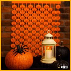 Korbi Strašna viseča zavesa z bučami – halloween dekoracija, 1 x 2 m