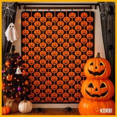 Korbi Strašna viseča zavesa z bučami – halloween dekoracija, 1 x 2 m