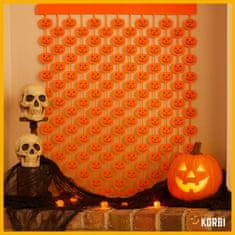 Korbi Strašna viseča zavesa z bučami – halloween dekoracija, 1 x 2 m