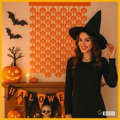 Korbi Strašna viseča zavesa z bučami – halloween dekoracija, 1 x 2 m