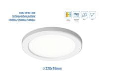 Optonica  LED panel 10W-15W-18W vgradno-nadgradni 3CCT-3000/4000/6000K 100lm/W IP20 
