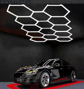 Optonica Modularni sistem razsvetljave HEXAGON LED 456W 6000K 54.720lm 243×483.5cm