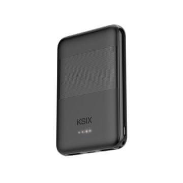 Ksix prenosna baterija za polnjenje 5000 mAh, 2×USB-A + USB-C priključek